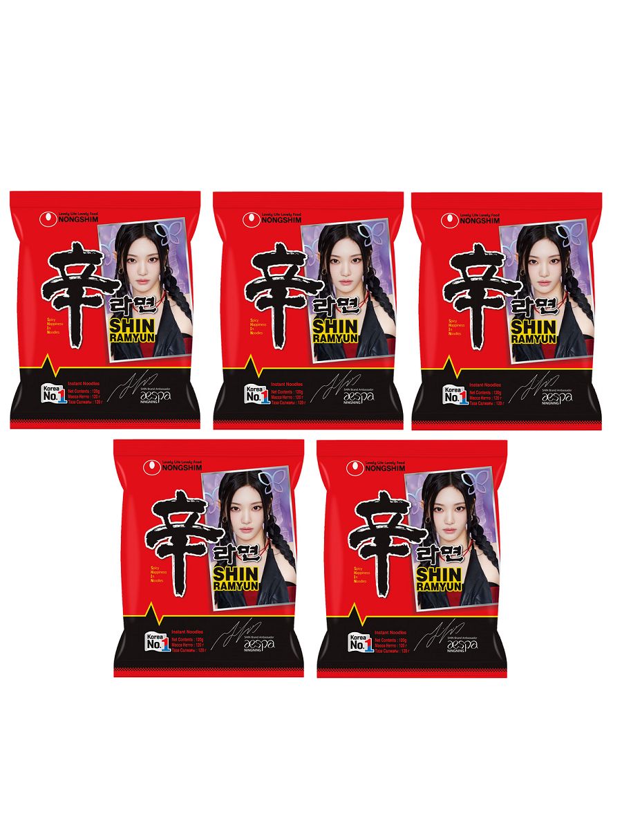 Nongshim Лапша быстрого приготовления Шин Рамен, 120 гр, 5 шт