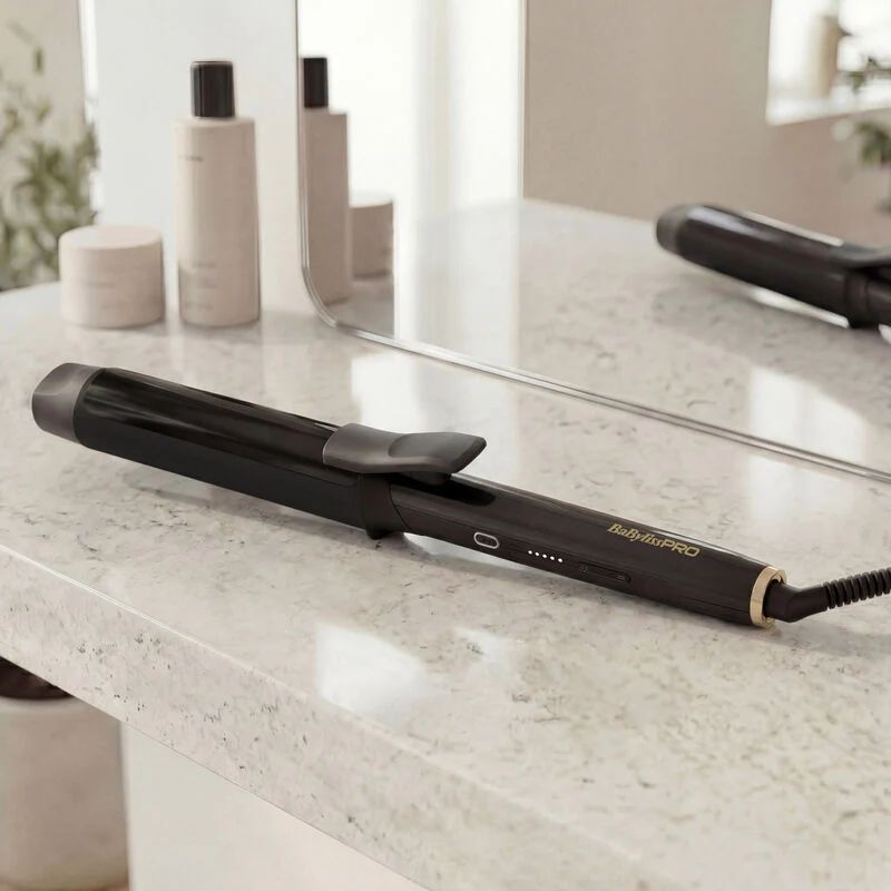Плойка BaByliss PRO BAB2495E, 38 мм, черный оксид и керамический зажим, до 200 C, 5 режимов, шнур 2,8 м