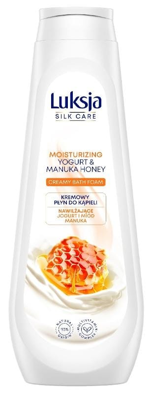 Средство для душа Sarantis Luksja Silk Care, кремовый гель, увлажняющий, йогурт и мёд манука, 900 мл