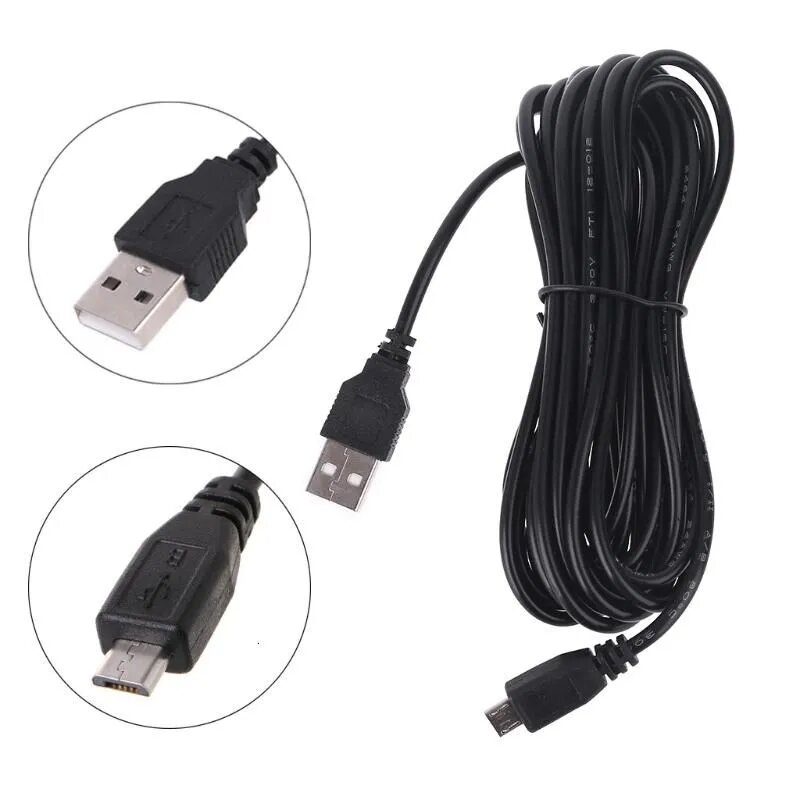 Видеорегистратор 3.5 м, кабель Micro USB 5 В/2 А, MS