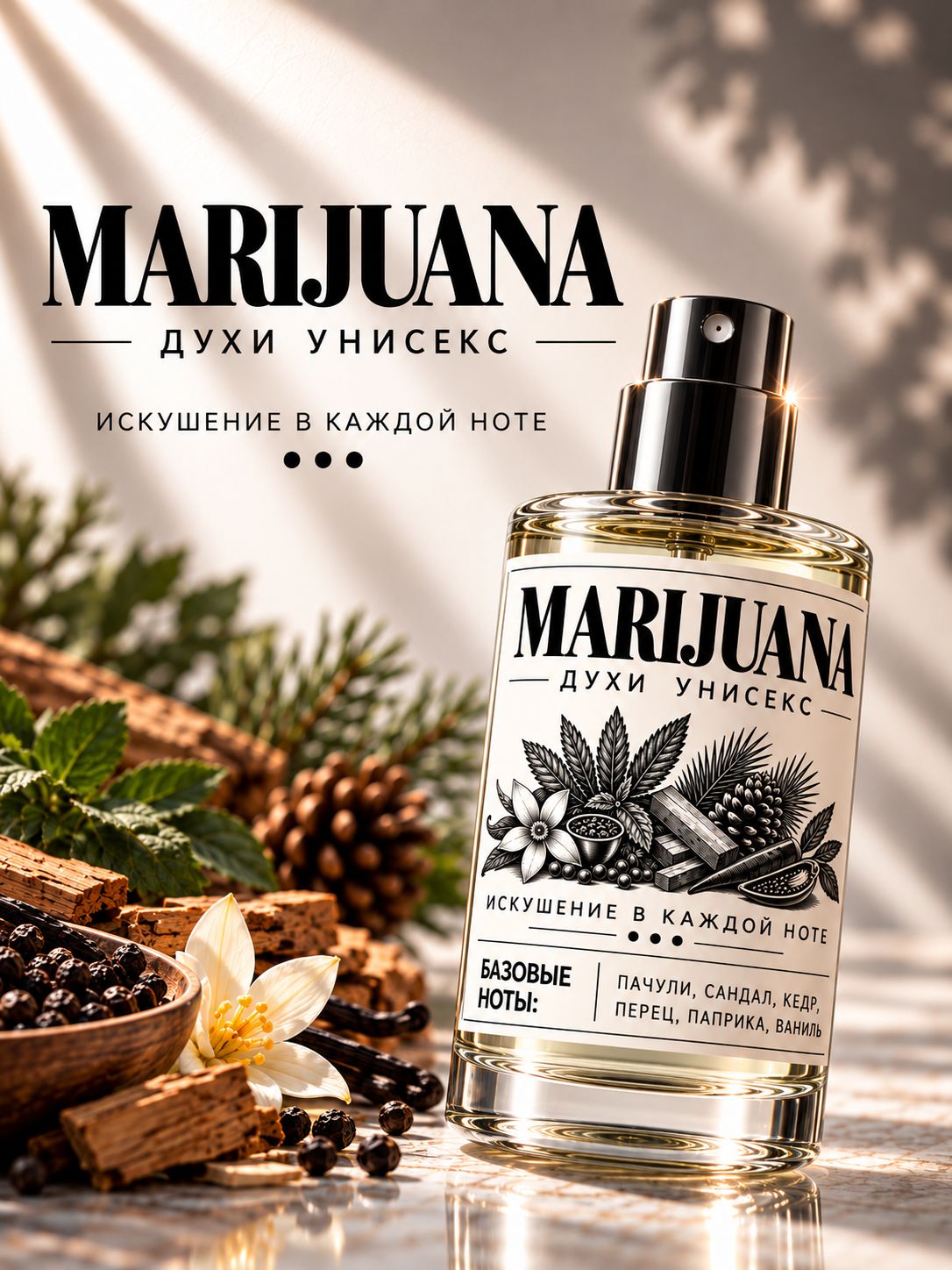 Духи унисекс масляные по мотивам "Марихуана" 23 мл