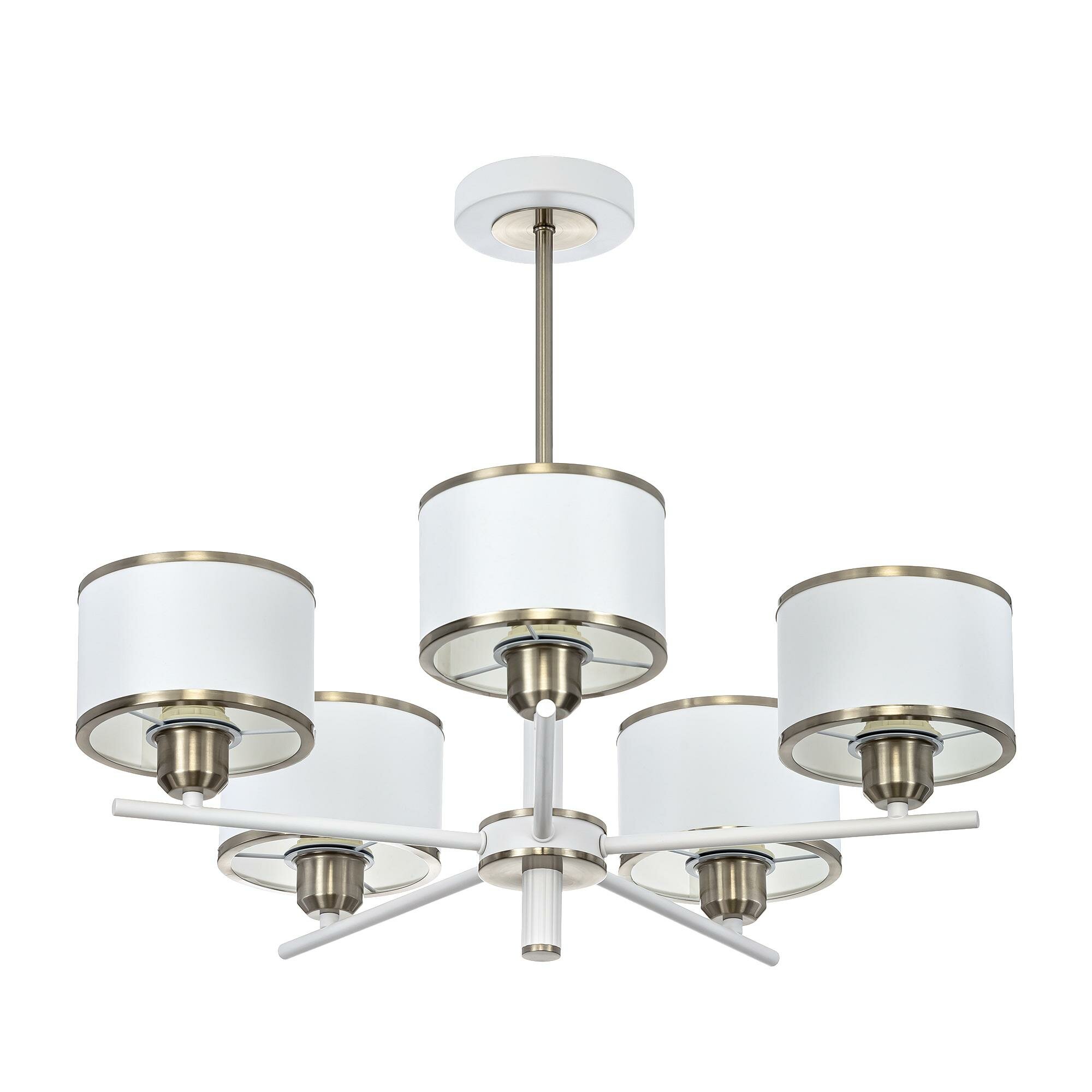 Люстра на штанге Citilux Alton CL421252, 5×E27 по 75 Вт, белый