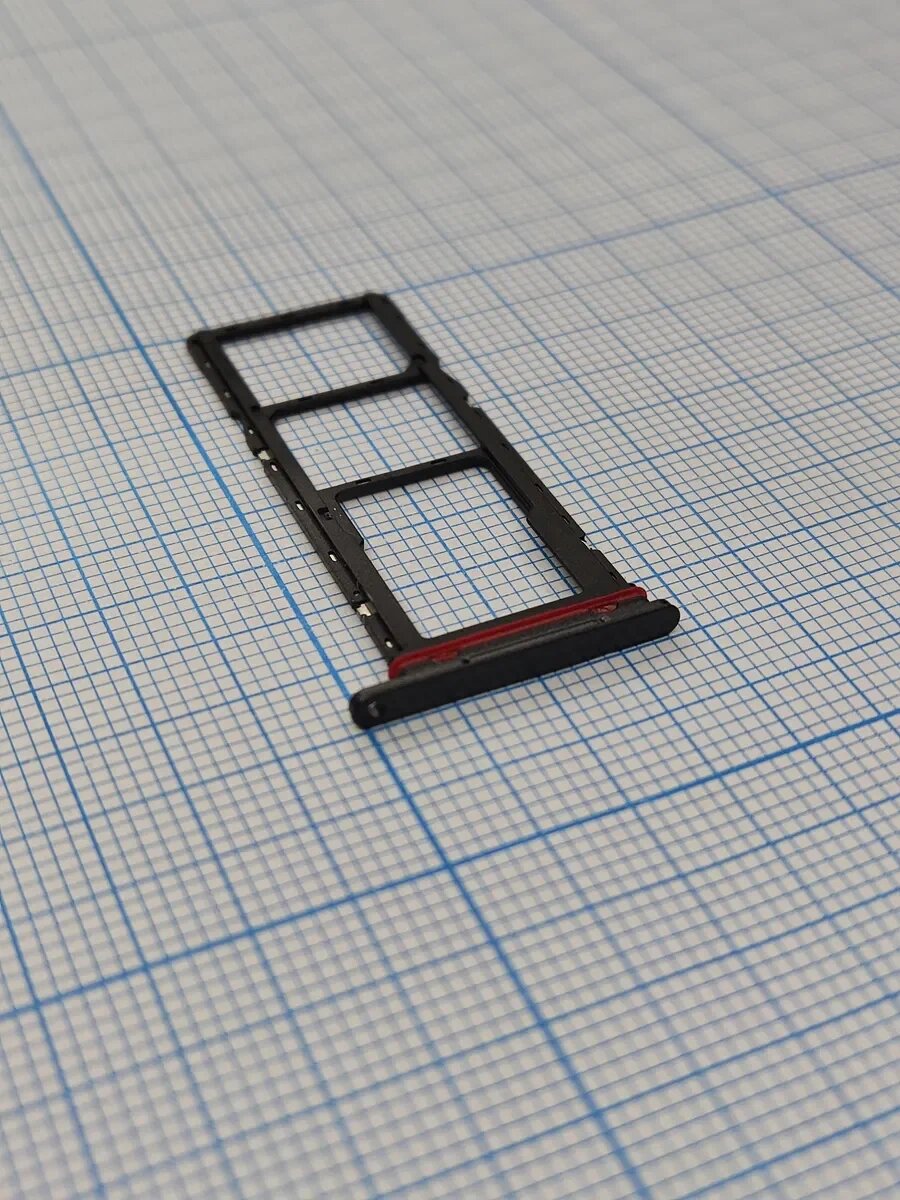 Держатель SIM-карты Tecno Spark 30C (черный) контейнер лоток слот