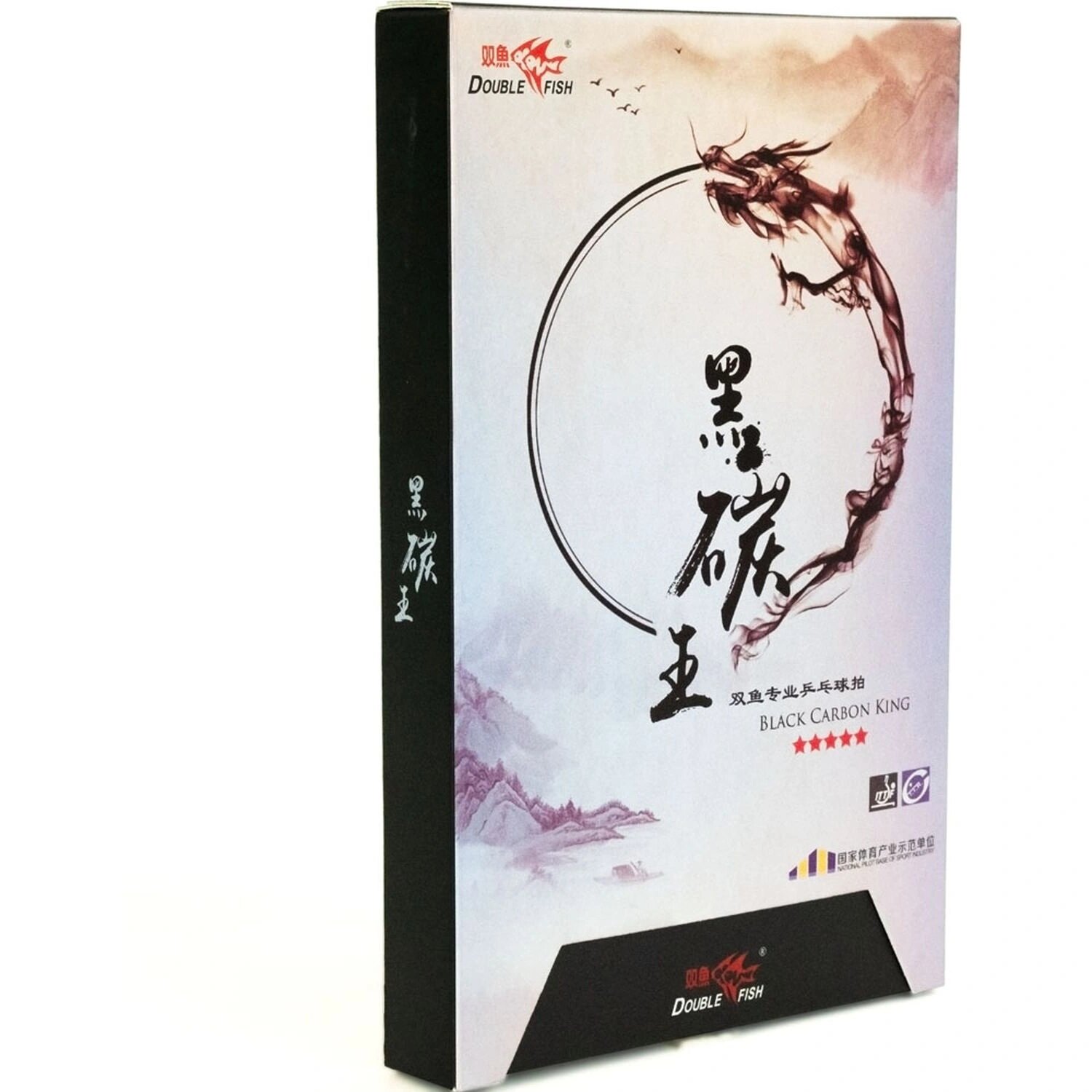 NoName Ракетка для настольного тенниса Double Fish Black Carbon King Racket 5 ITTF