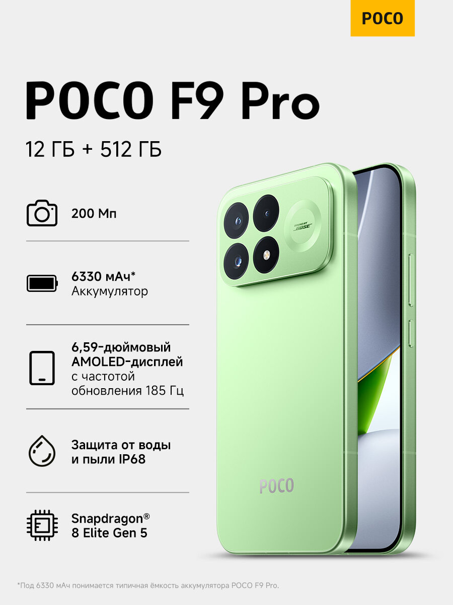 Смартфон POCO F9 Pro RU 12+512 Green