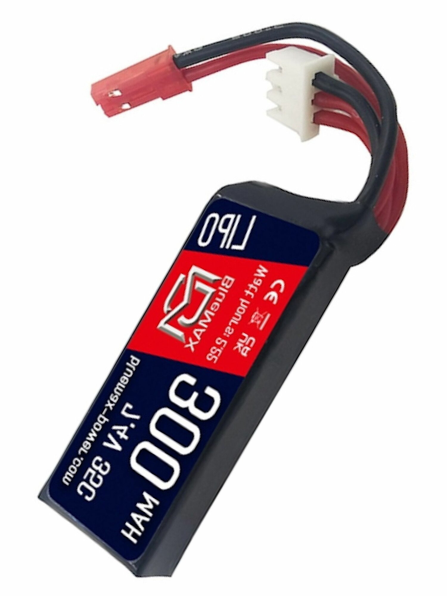 Аккумулятор BlueMAX 7.4V Lipo 300mAh 20C stick (7х19х48)
