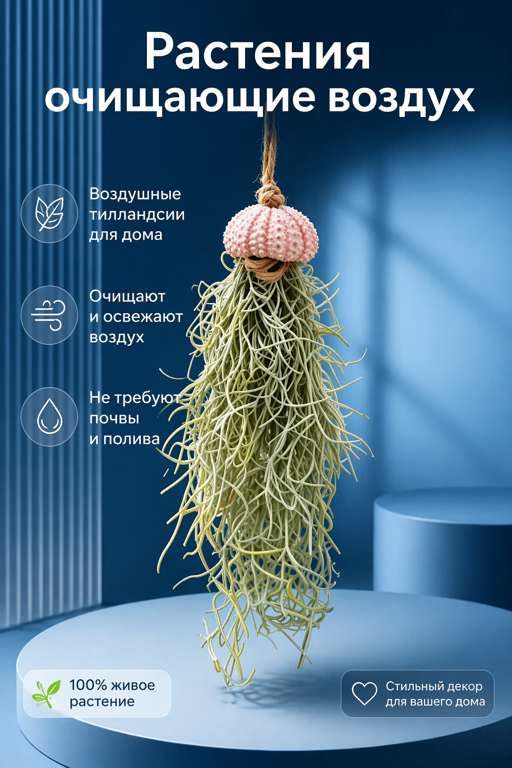 Живой декор без лишней суеты: премиальная тилландсия для стильного интерьера