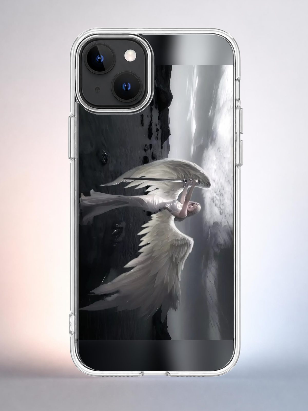 Чехол iphone 12 Ангел в Y2K Indie Sleaze