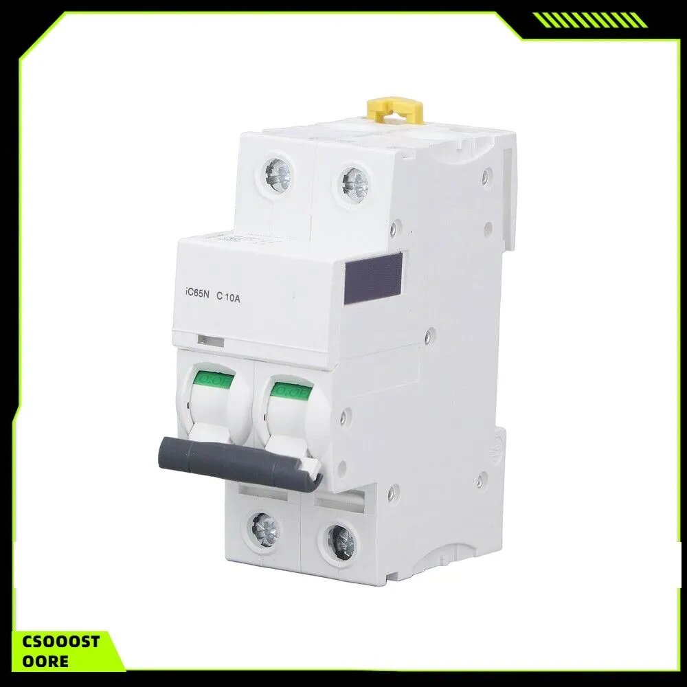 Автоматический выключатель 2P УЗО DIN рейка 400В 10А IC65N C10A