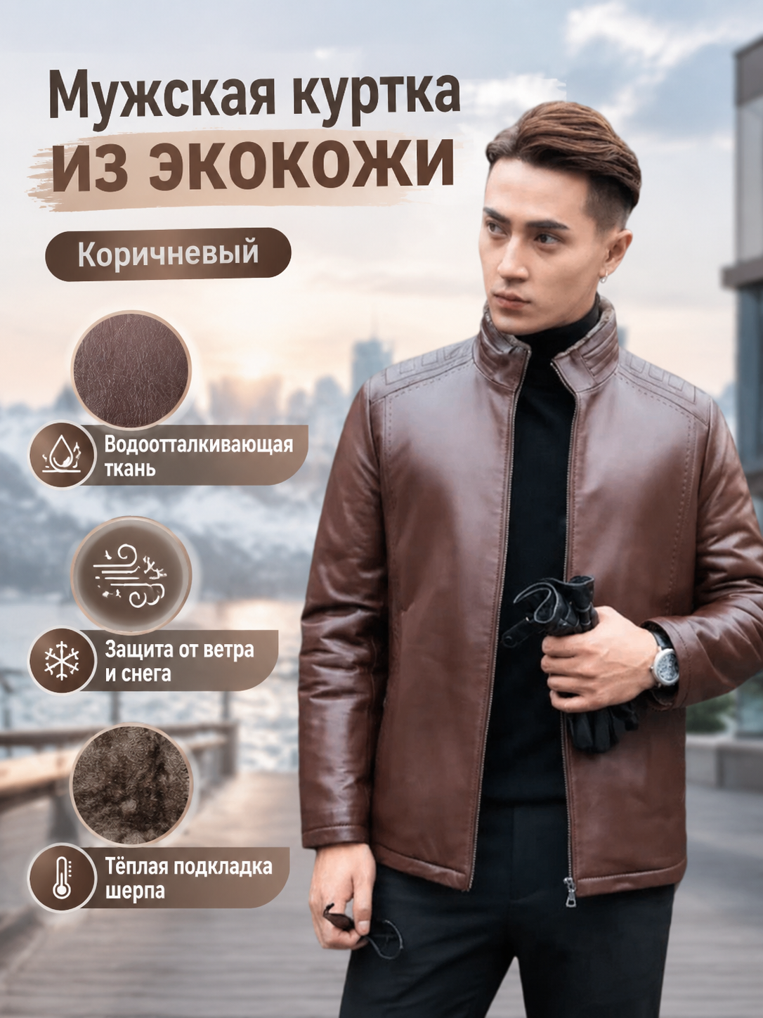 Куртка кожаная