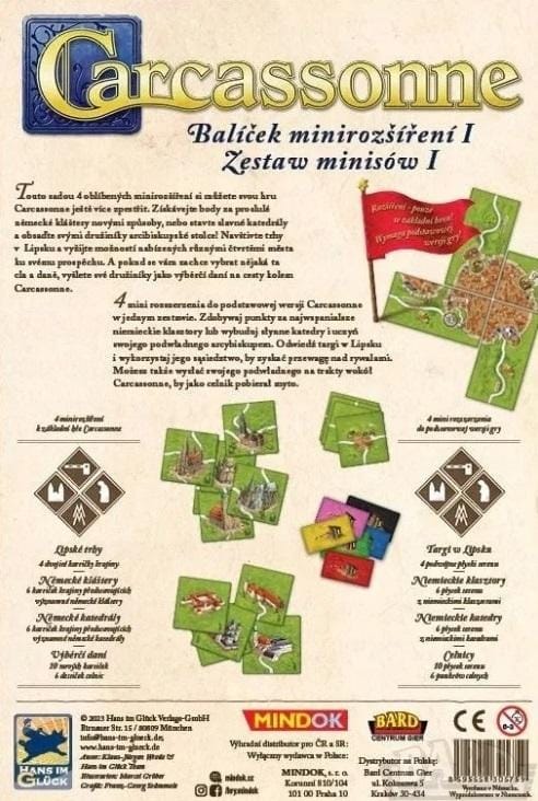 Дополнение для настольной игры Bard Carcassonne, разноцветный