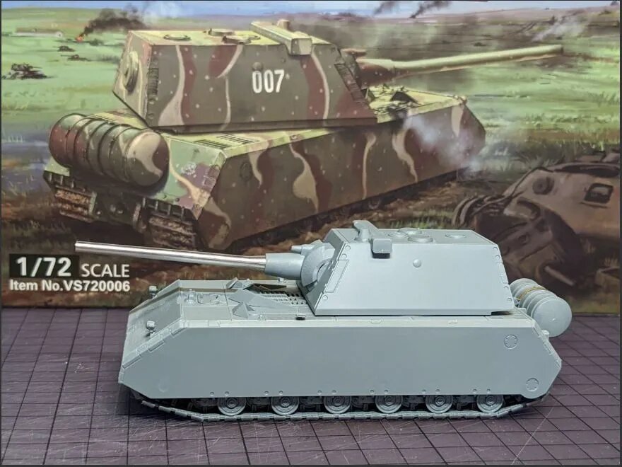 Сборная модель танка Maus II, Vespid Models VS720006, 1:72, с металлической пушкой и травлением