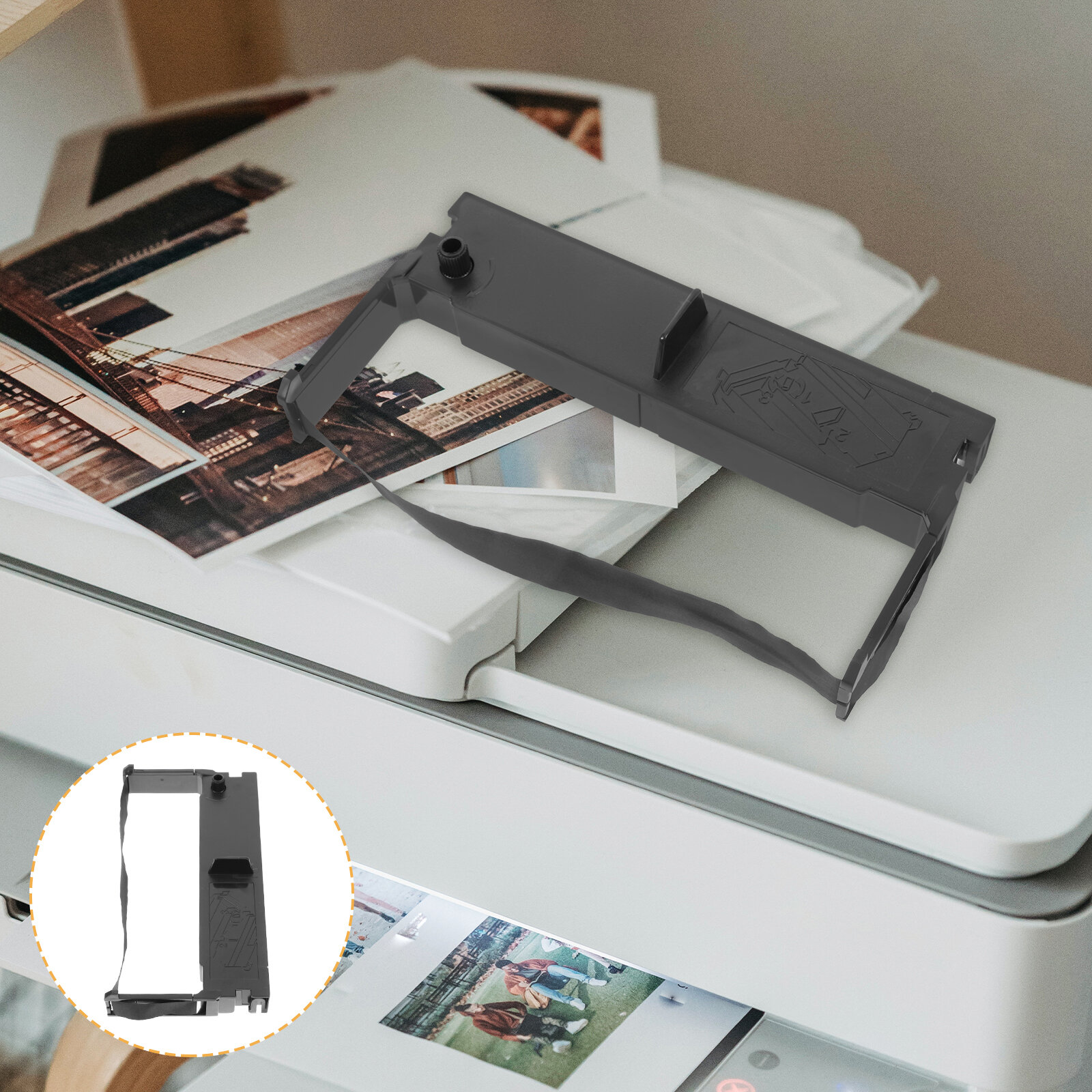 Черная Лента Для Принтера Подходит Для Нескольких Моделей 15.00X7.50X2.50Cm
