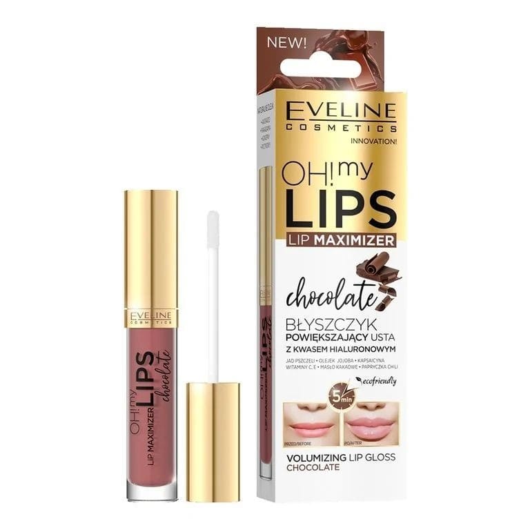 Блеск для губ Eveline Cosmetics Oh! My Lips Maximizer, chocolate br zowy, 4.5 мл