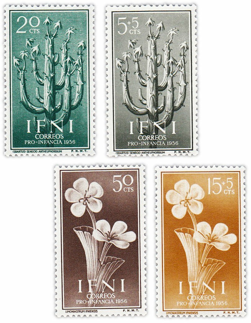Испания, Ифни набор из 4 марок 1956
