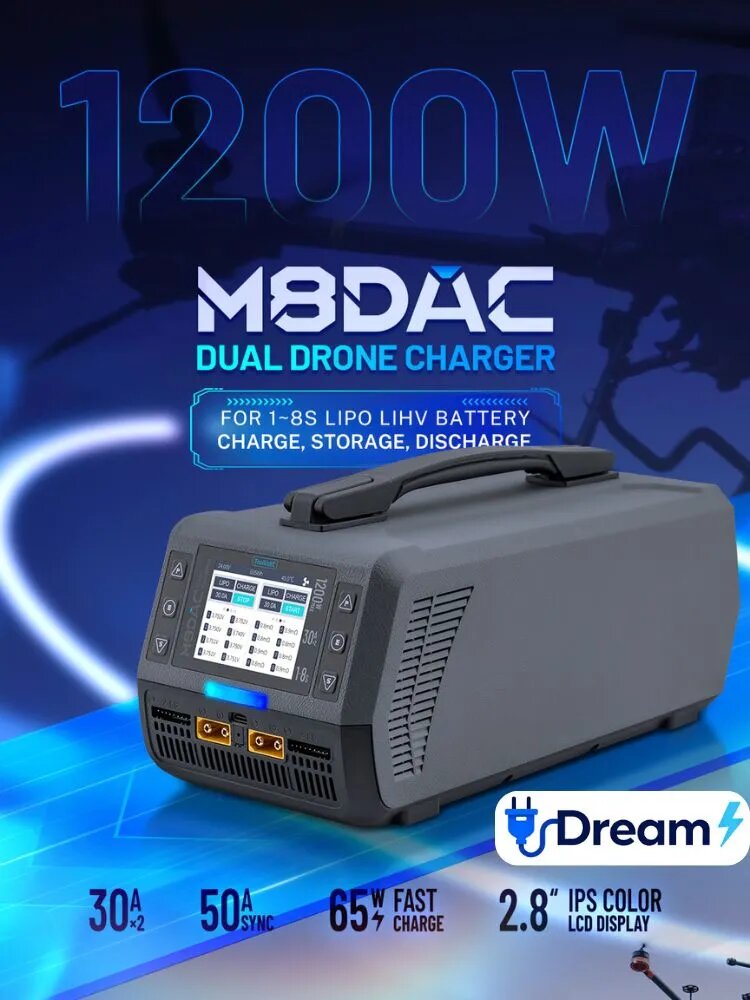 Зарядное устройство ToolkitRC M8DAC 1200W