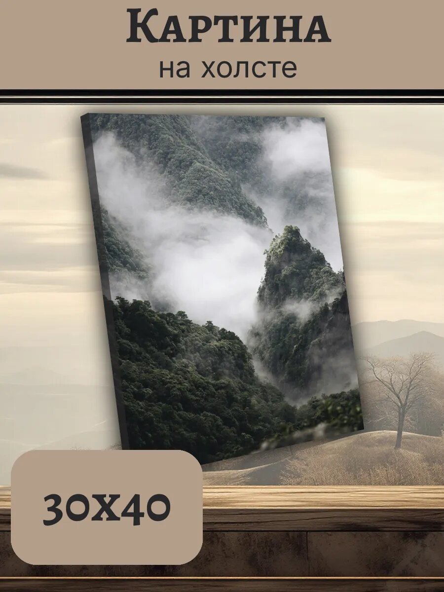 Картина Постер Китай China 30x40 горный пейзаж