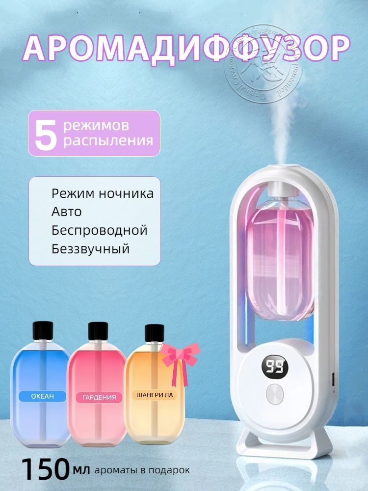 Ароматический диффузор, Артикул: 5630078984, Объем, мл: 150, Цвет: Шангри ла, Гардения, Океан
