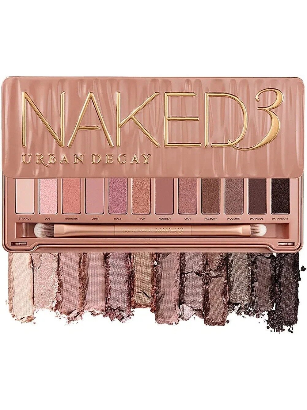 Палетка теней для век NAKED 3, 12 оттенков, глянцевый финиш, 1 шт