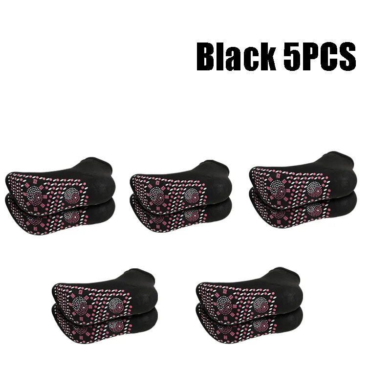 Турмалиновые самонагревающиеся носки для здоровья Black 5PCS