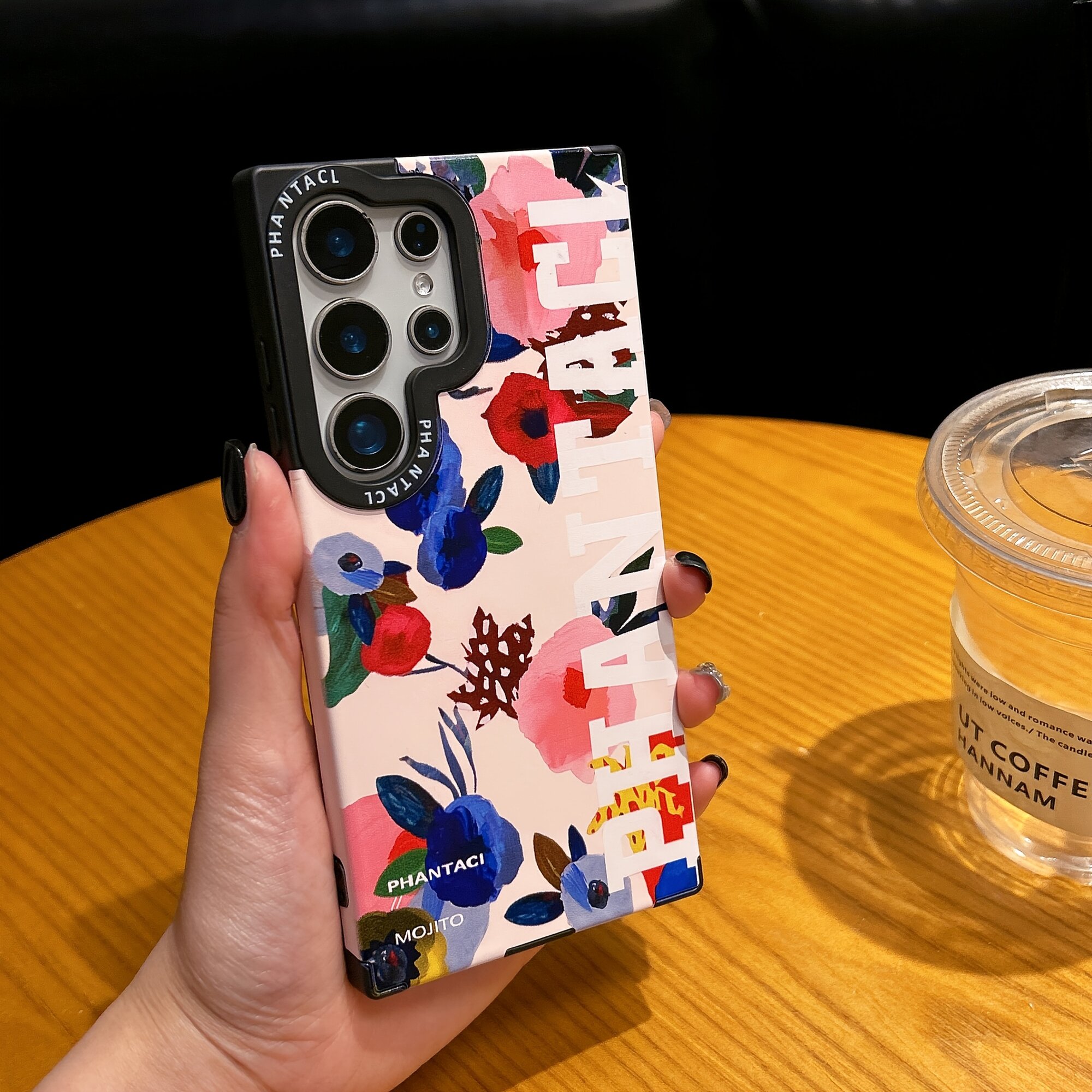 Чехол для смартфона S25 с цветочным рисунком под масляную живопись из искусственной кожи, ударопрочный, противоскользящий, для беспроводной зарядки и магнитного автомобильного держателя, смешанный цвет 2