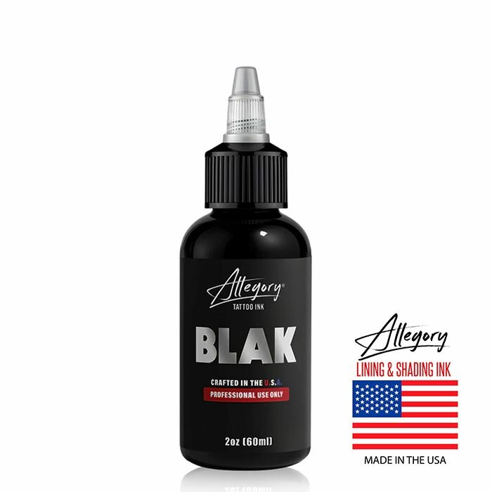Краска для тату черная Allegory BLAK Аллегория Black (2OZ - 60мл)