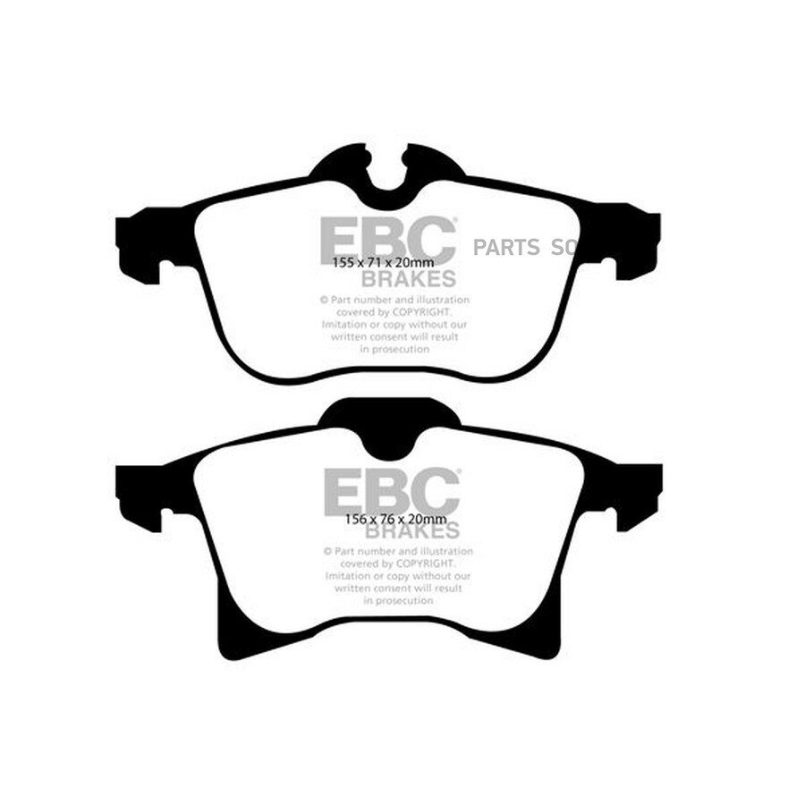 Накладки тормозные от официального дистрибьютора, EBC-BRAKES, артикул DP21520