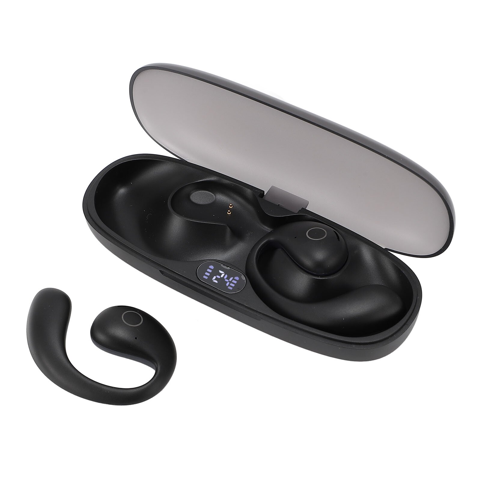 Беспроводные наушники Bluetooth 5.4 Спортивные наушники со светодиодным дисплеем питания 42 часа воспроизведения для езды на велосипеде и бега