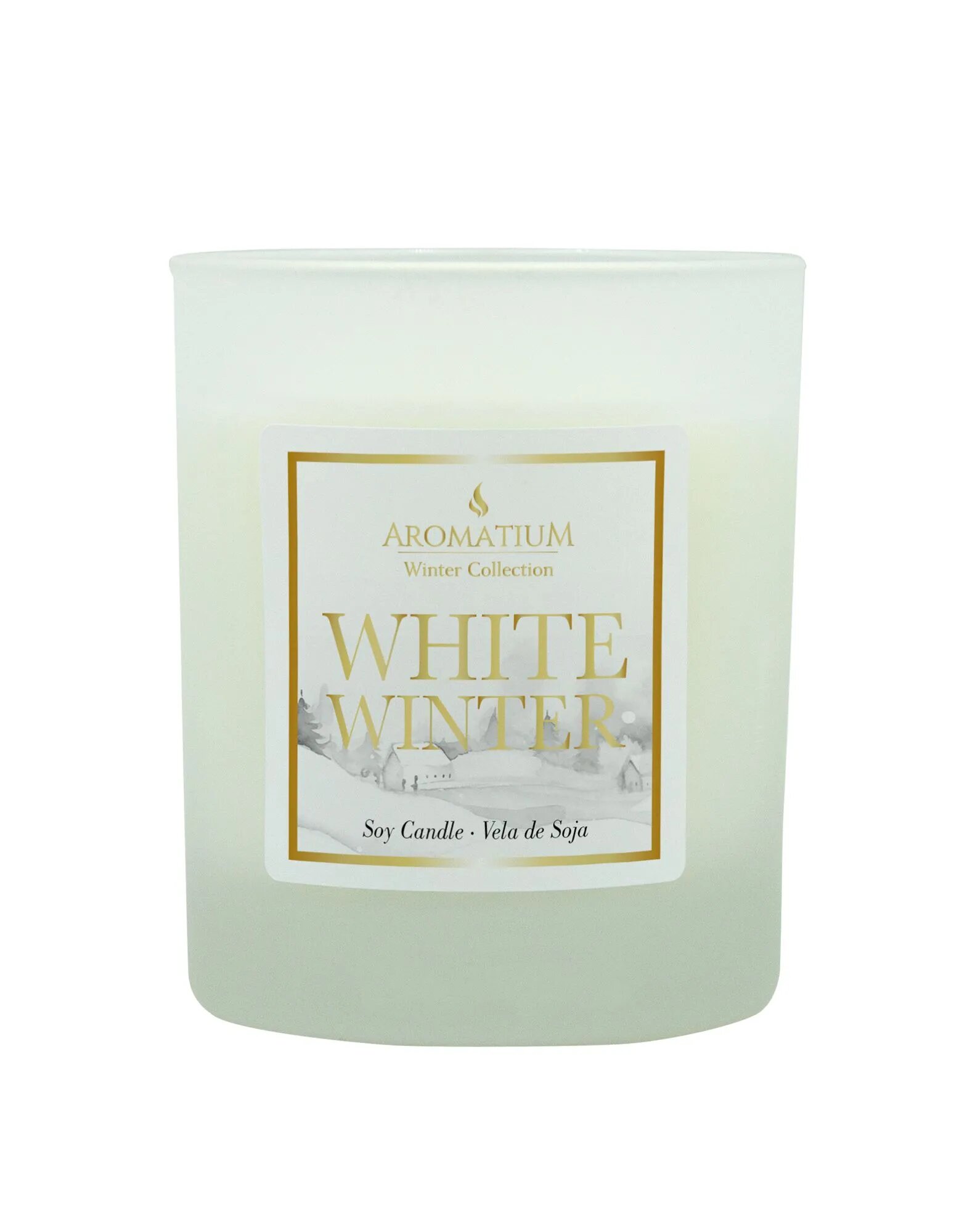 AROMATIUM Арома-свеча Black & White "WHITE WINTER" 130g