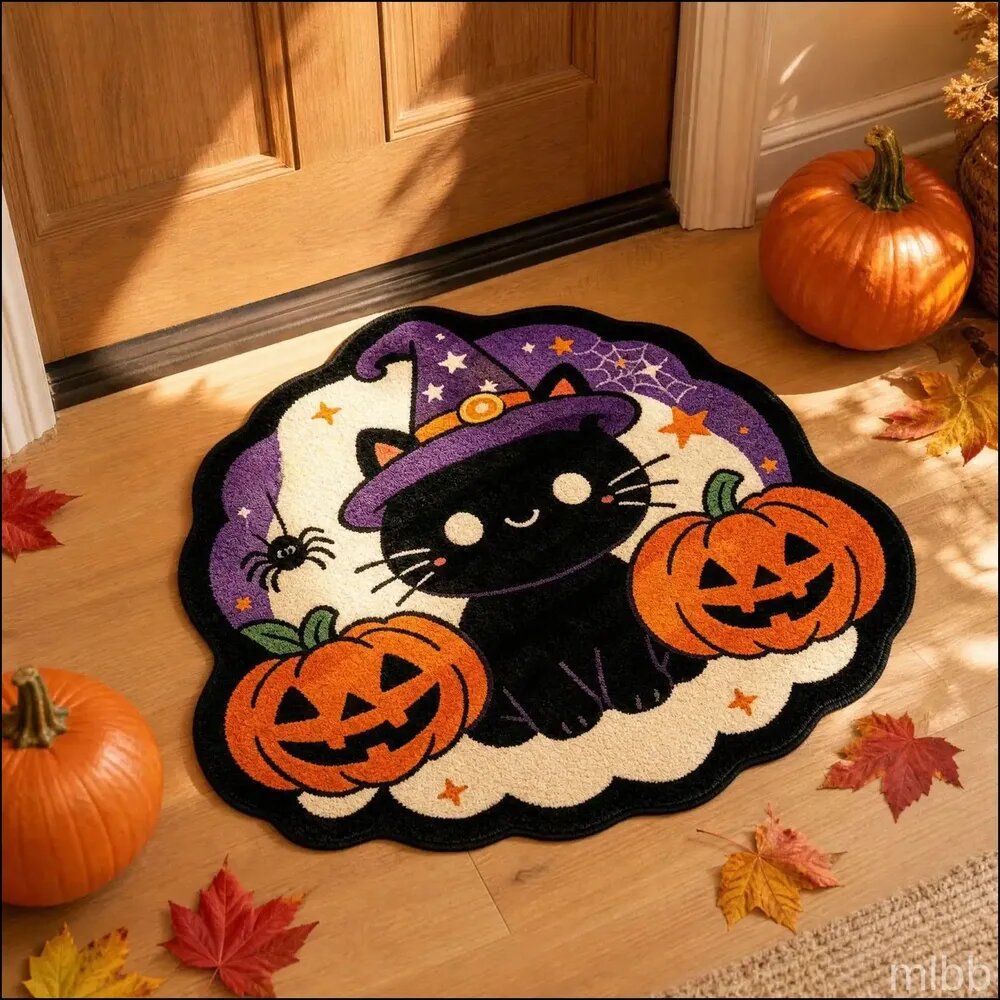 Коврик для детской 50x50 см кот, котёнок разноцветный