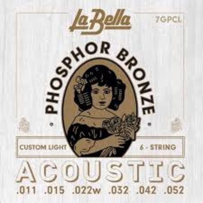 La Bella 7GPCL Комплект струн для 6-струнной акустической гитары 11-52