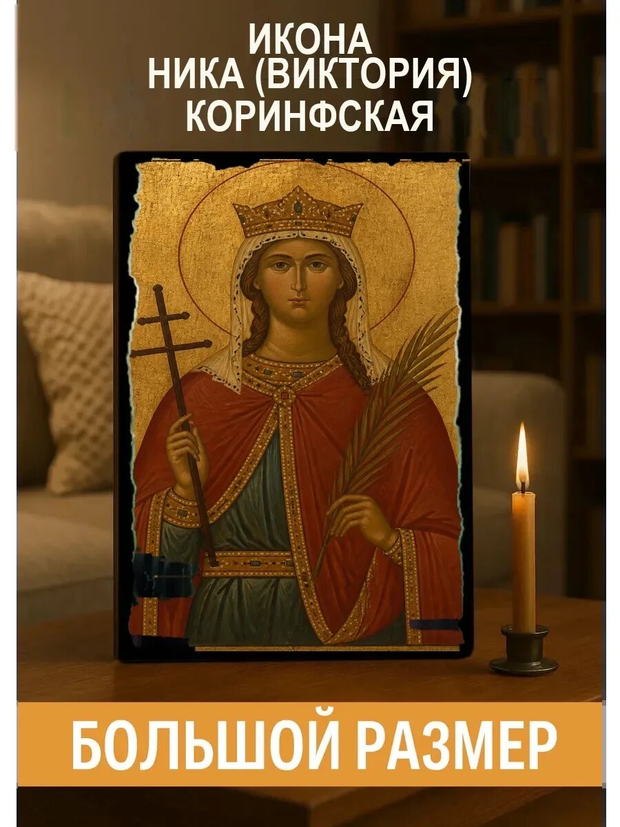Икона Ника Коринфская, на дереве, 30×40 см, освящённая, ручная работа