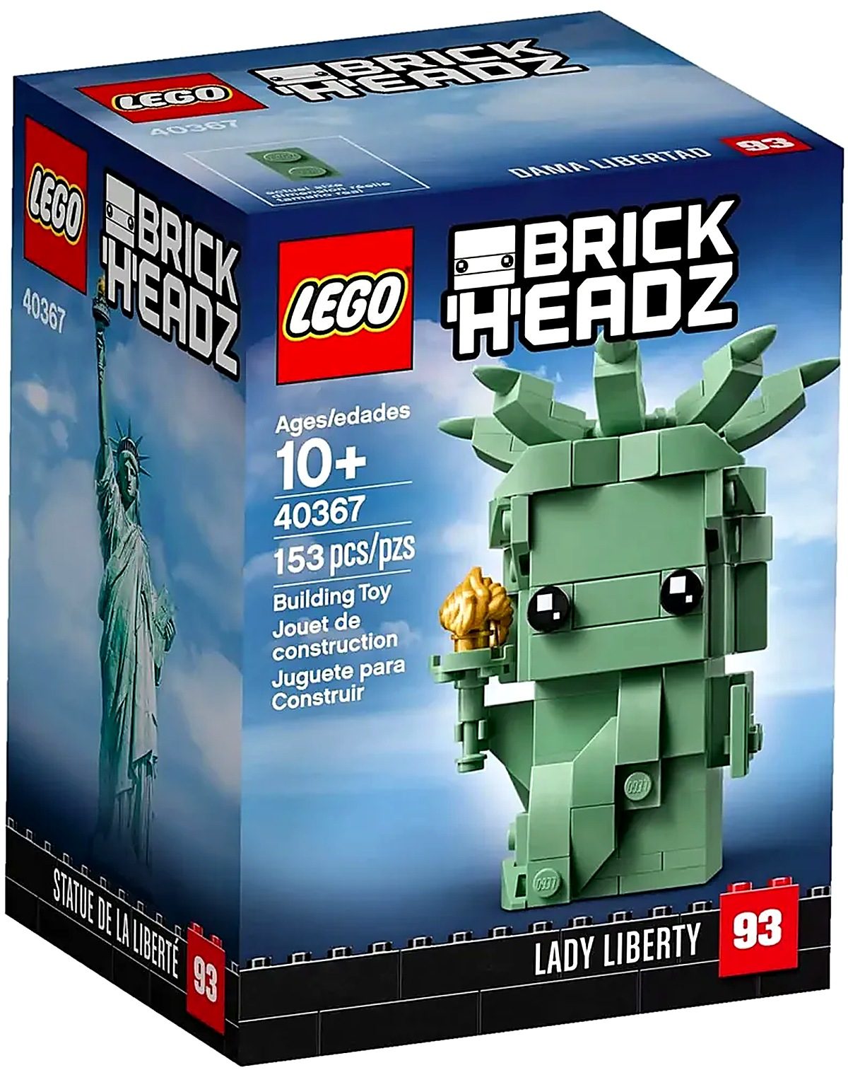 Игрушка Lego building blocks 40367 Богиня Свободы, количество строительных блоков 153, рекомендуется 10+