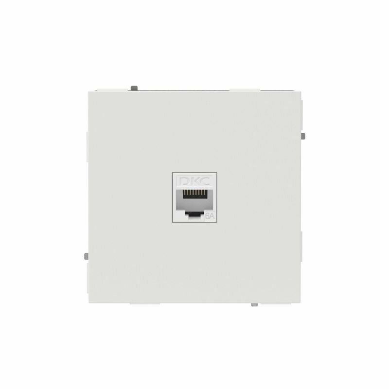 Розетка компьютерная 1-м KANT RJ45 кат.6A без шторки бел. песок DKC 7010673