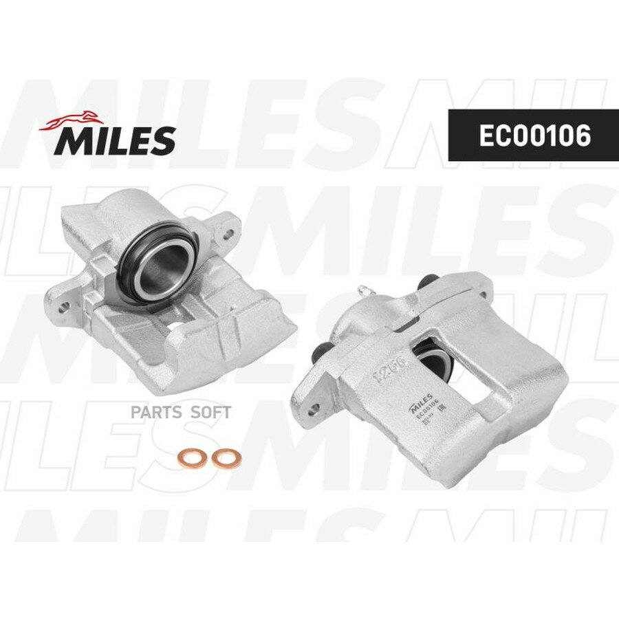 Суппорт тормозной Renault LOGAN, SANDERO, SYMBOL I, Megane I, Clio II от официального дистрибьютора, MILES, артикул EC00106