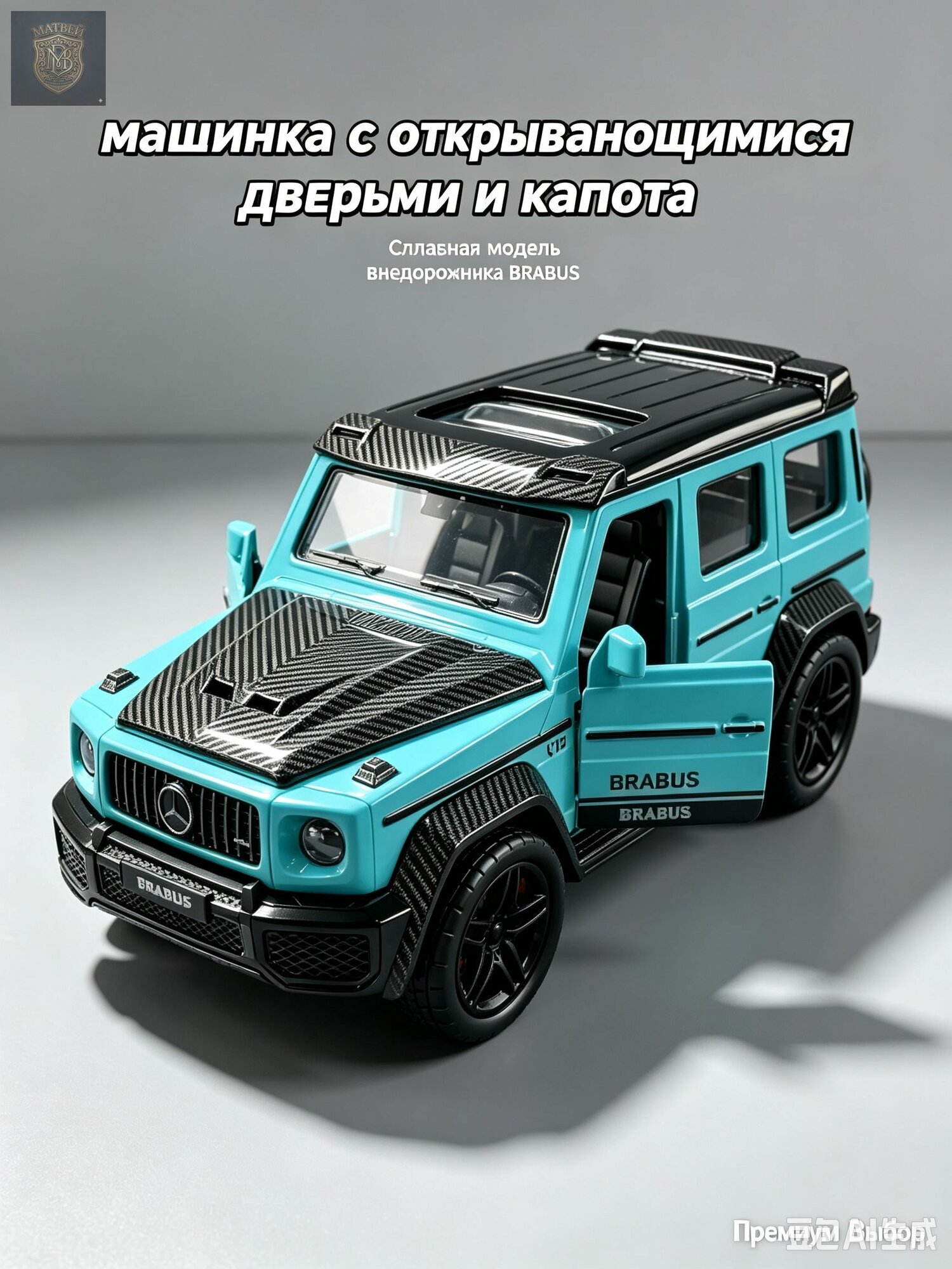 Модель игрушечного Mercedes без батареек, с открывающимися дверями и гладкой поверхностью, с функцией ползания