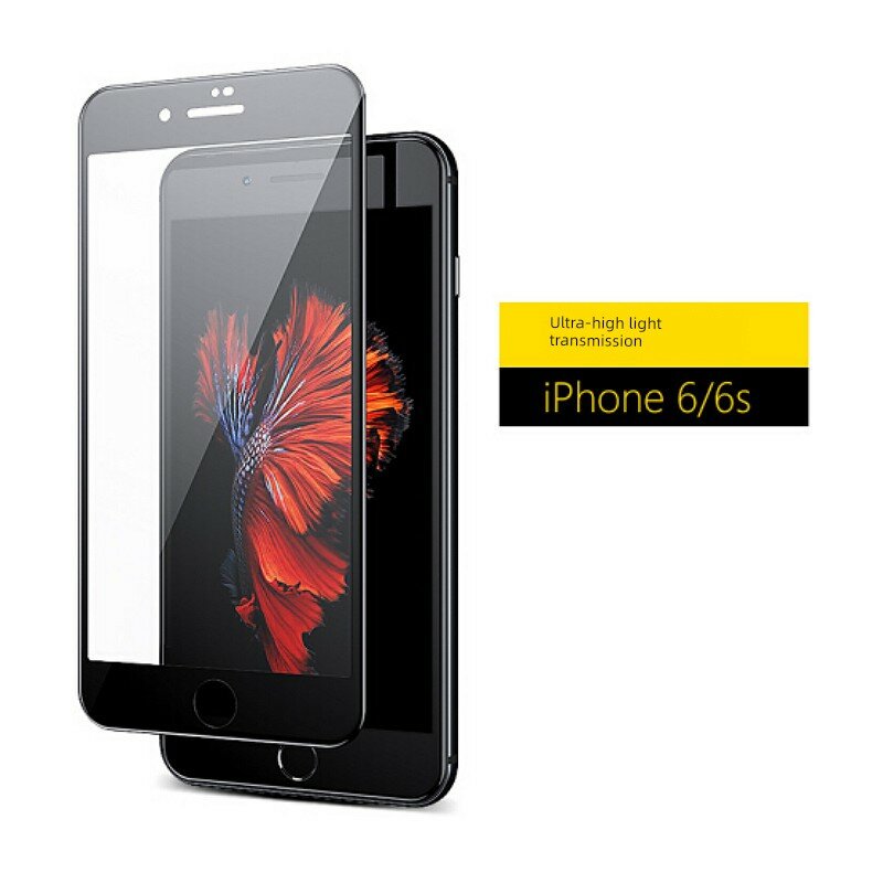 9D полный экран закаленное стекло для iPhone 6S Plus, черный, высокая четкость, упаковка из 3 штук