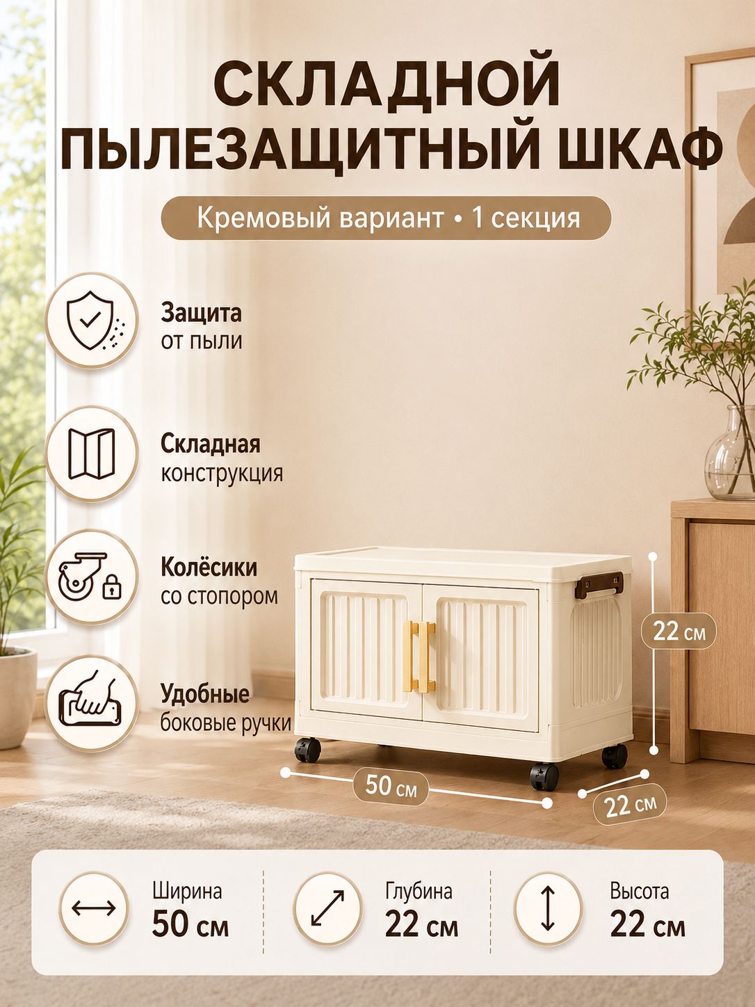 Комод, 0 ящ, 50х24x27 см — скидка по промокоду Яндекс Маркет