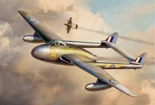 DM5085 Drami Model Самолет De Havilland DH100 Vampire FB.5 1/72