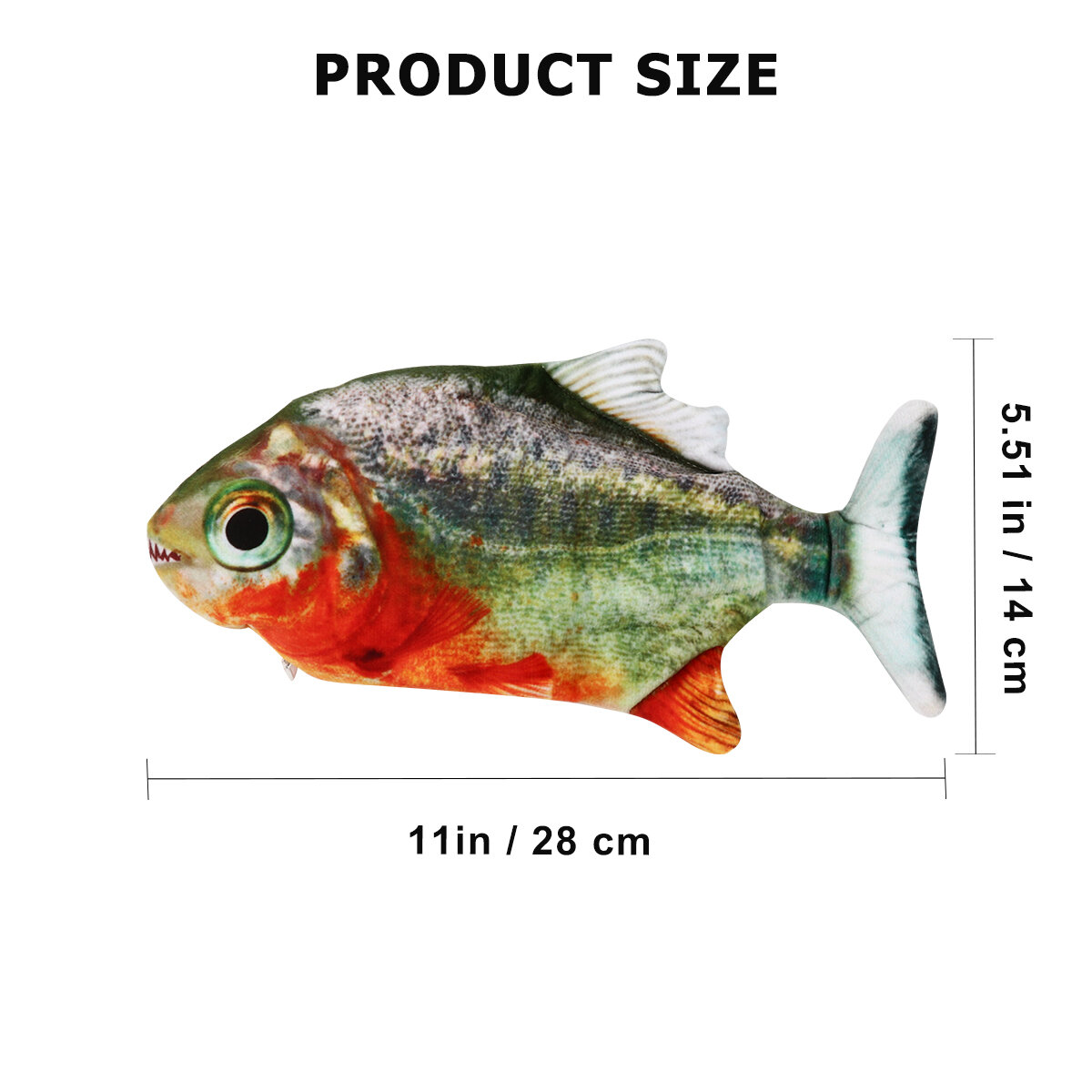 Игрушка Для Кошек В Formе Рыбы С Движущимися Хвостом 28X14Cm