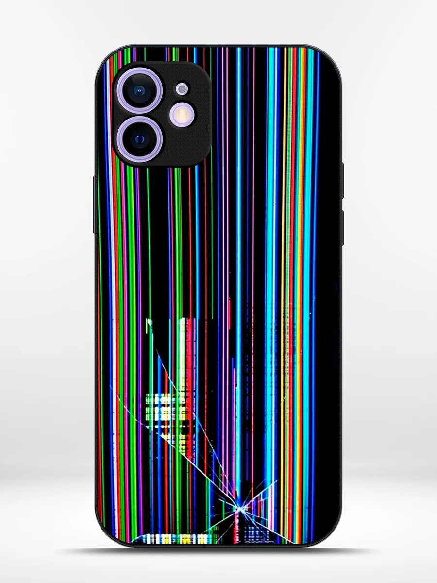 Чехол на iPhone 12 mini Экран с трещиной