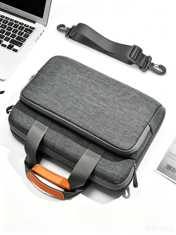 Сумка для ноутбука 15.6 дюймов, стильный чехол для MacBook и других ноутбуков, с отделением для документов, карманом для аксессуаров и защитой от