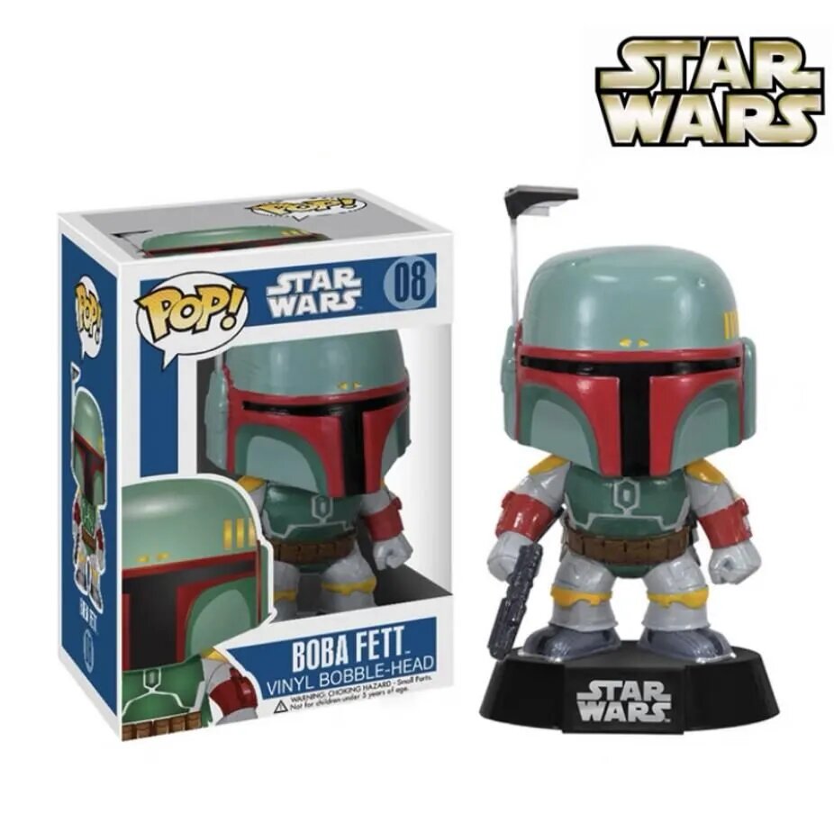 Фигурка Funko Pop! Star Wars Боба Фетт, виниловый боббл-хед