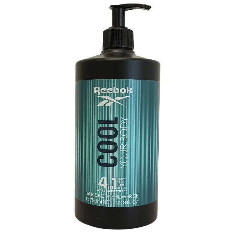 Гель для душа Reebok Cool Your Body 4 в 1, 750 мл