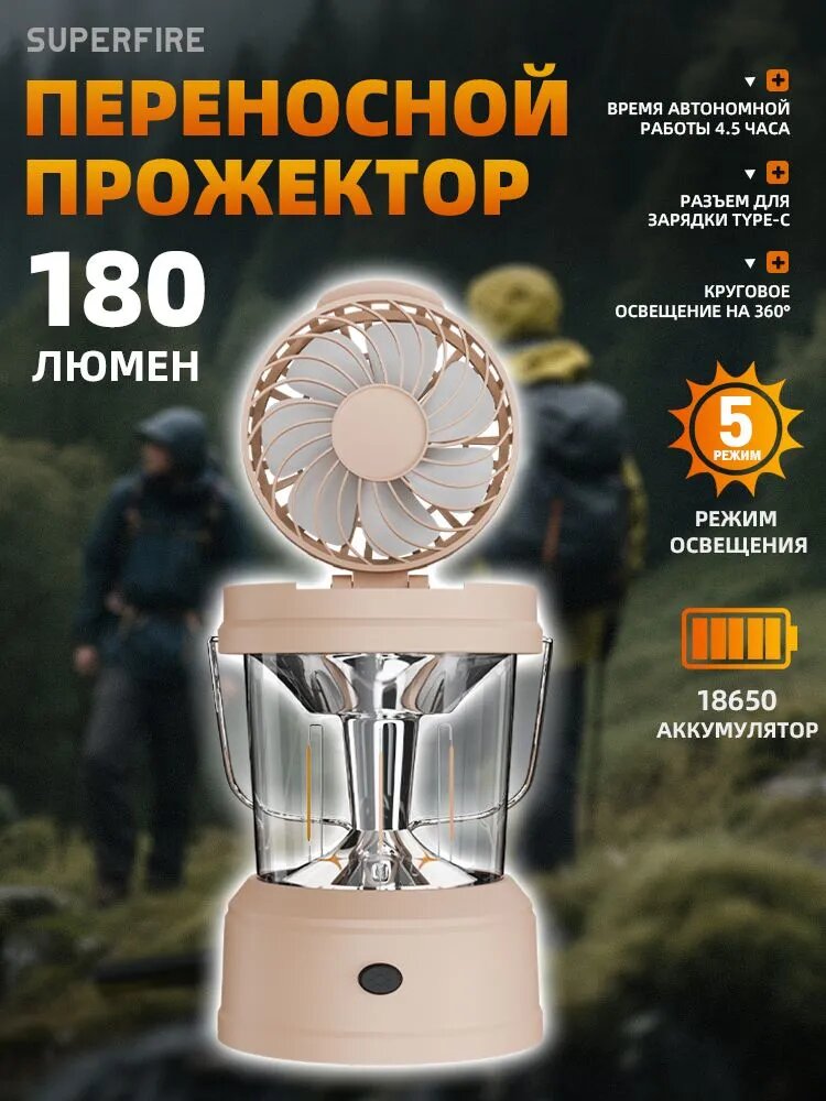 SUPERFIRE Кемпинговый фонарь