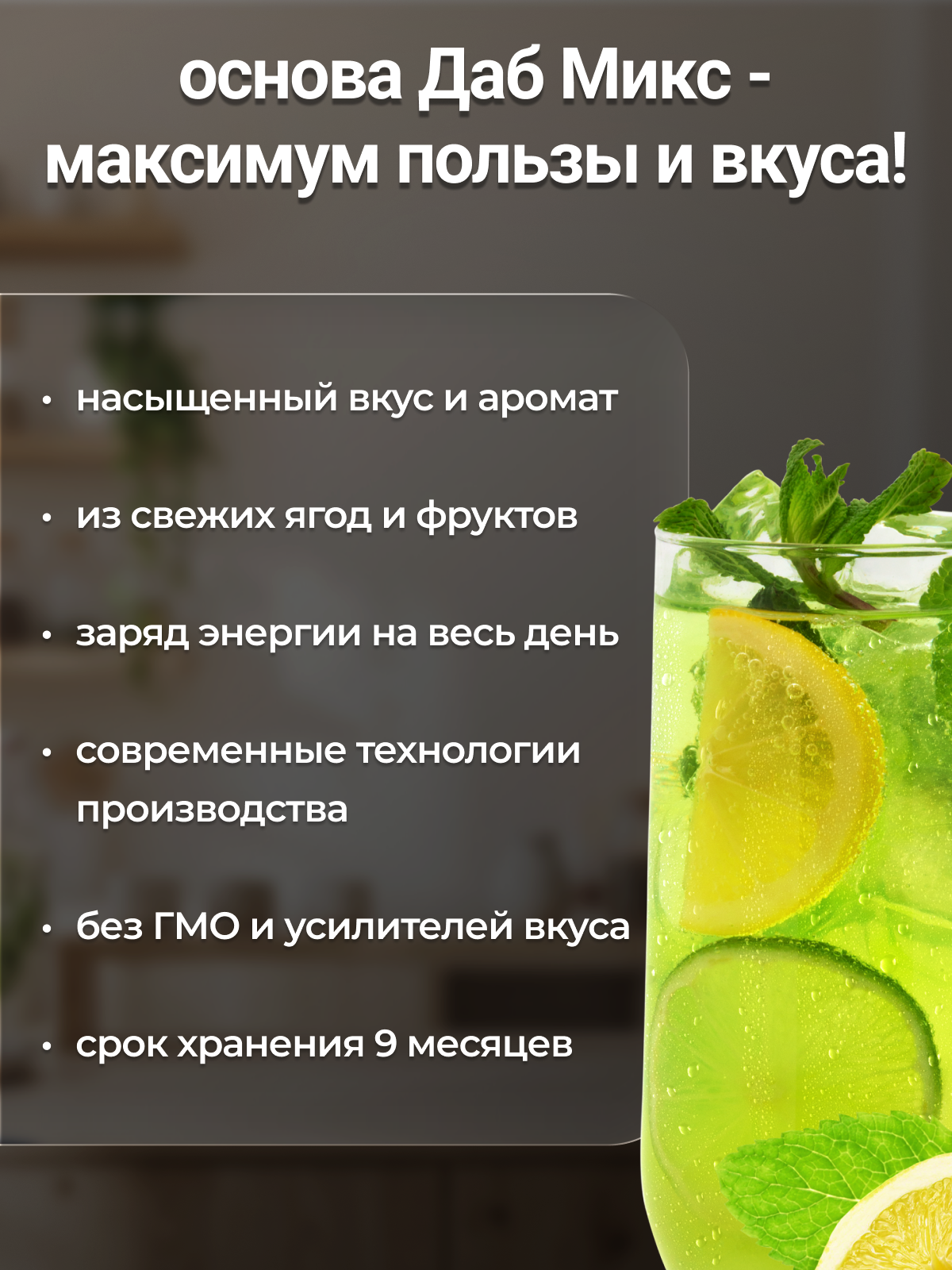 Порционная основа для лимонада Dub Mix со вкусом Мохито 10 штук — фото 1