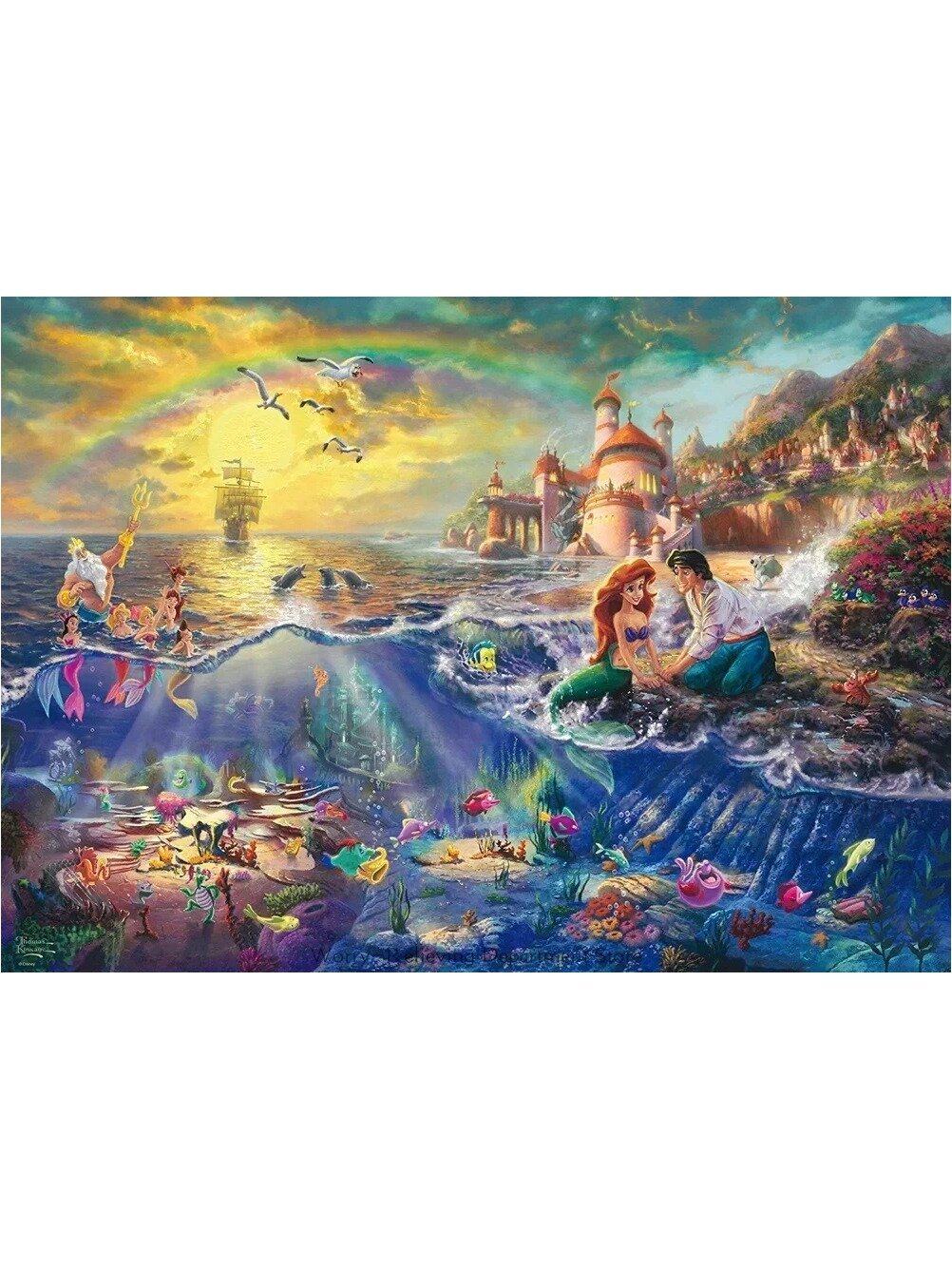 Пазл 1000 деталей Disney Русалочка, головоломка с принцессой Ариэль
