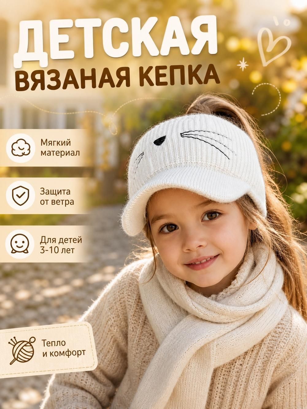 Бейсболка  Базовая коллекция для девочек