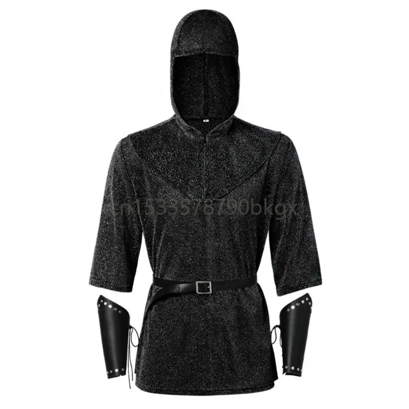 Костюм рыцари из искусственной кольчуги для женщин J78E Черный, XXXL, 2