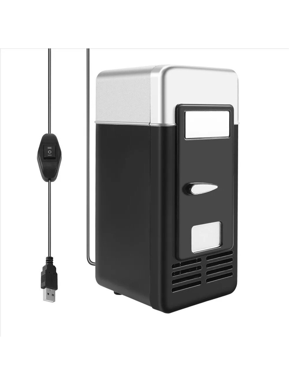 USB-мини-холодильник для напитков, портативный автомобильный охладитель, черный